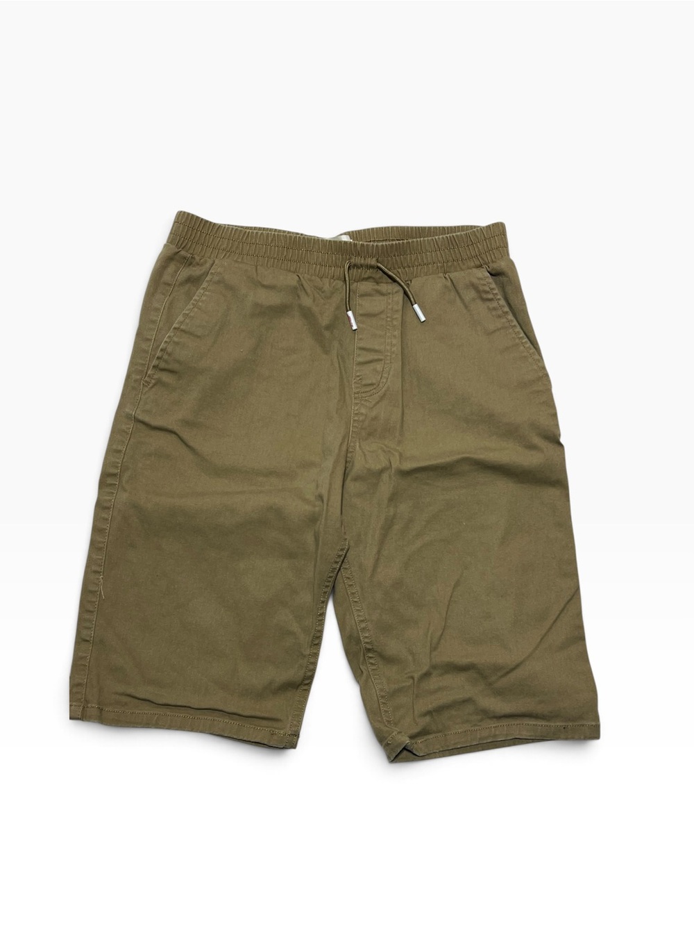 Levi's Olive Green Elastic Waist Cotton Shorts